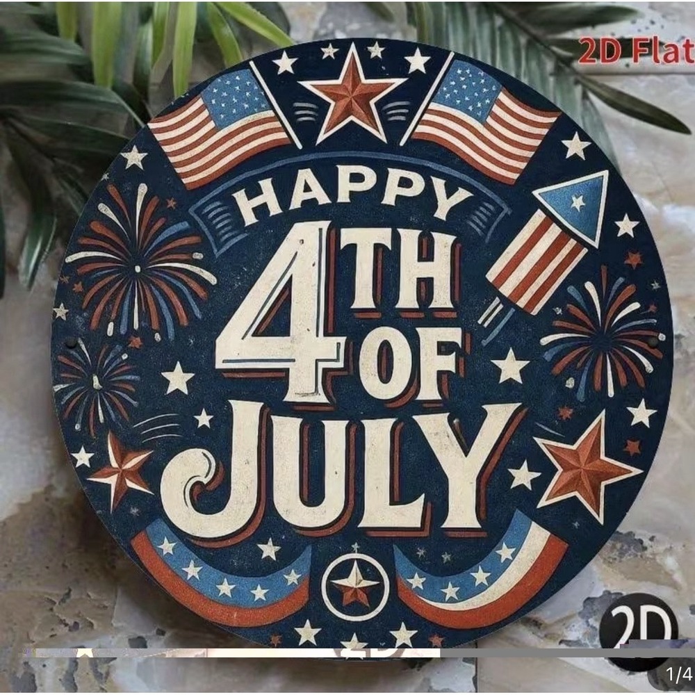 New 4Th Of July Garage Tin Metal Signs Home Décor 8x8 New Den Porch America